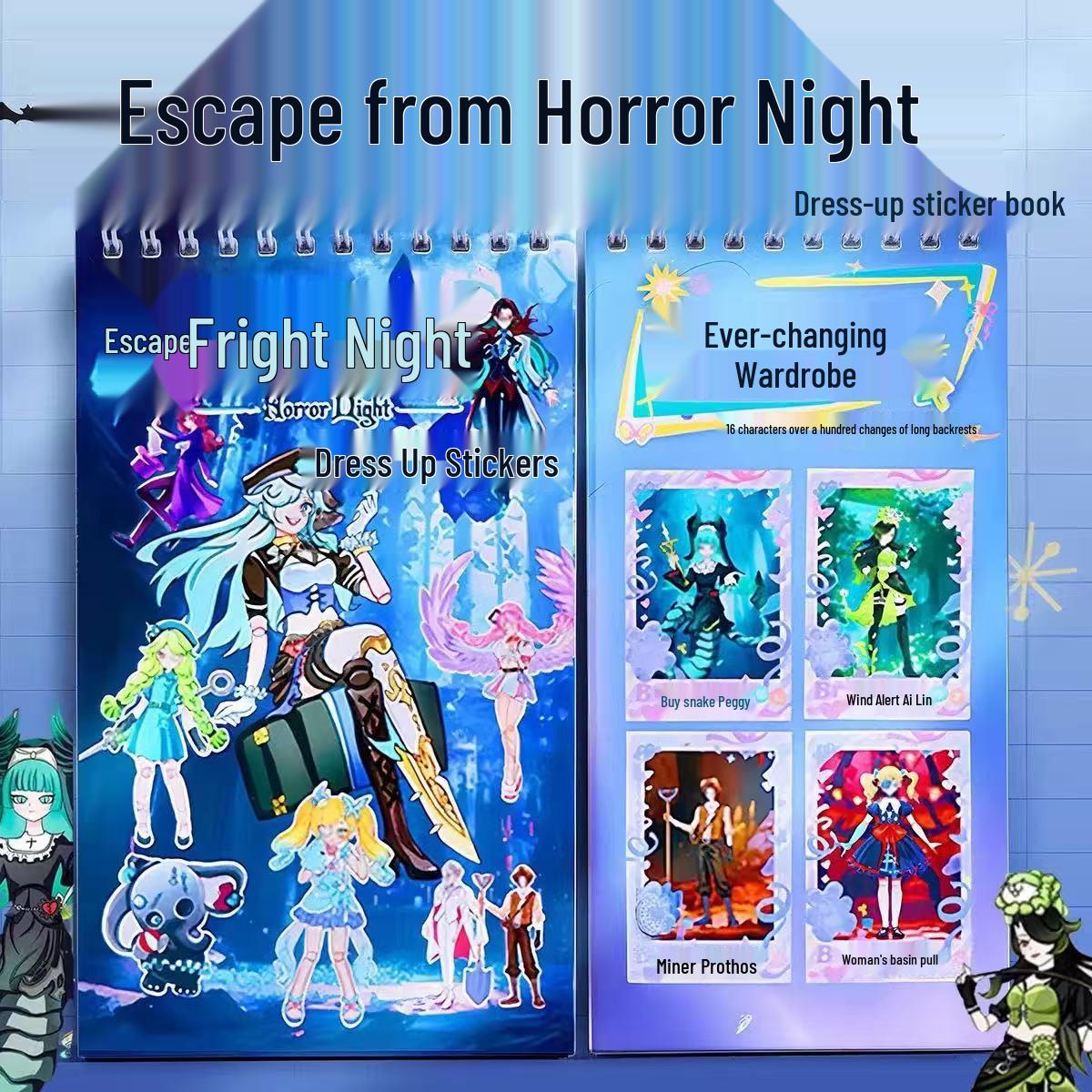 

Ритм Бокс Мультяшна Сукня-Наліпка Книжка: Дитячий освітній блокнот для DIY з наліпками ручної роботи для дівчаток