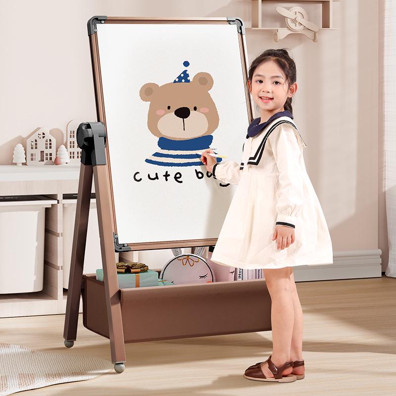 

Детский двусторонний магнитный мольберт для рисования с маленькой стираемой доской
