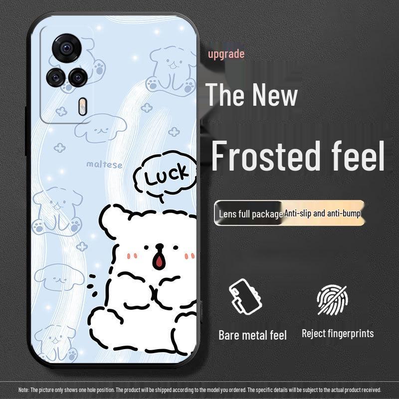 Vivo S9e V2048A Silicone Anti-Drop Cartoon Tempered Film Protective Case