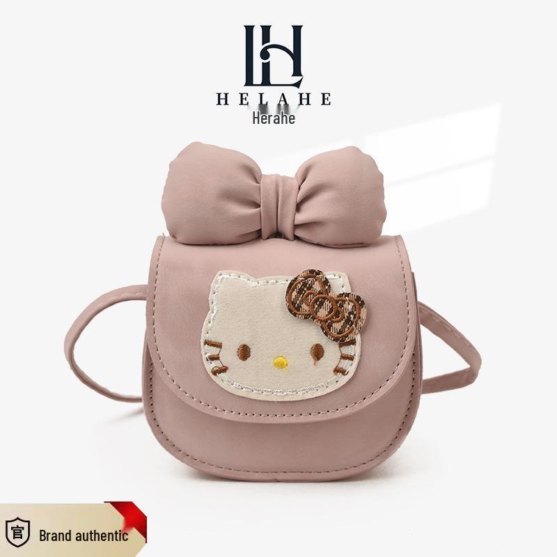

Kids Cute Cat Bowknot Crossbody Bag - Winter 2025 Little Girl s Coin Shoulder Bag