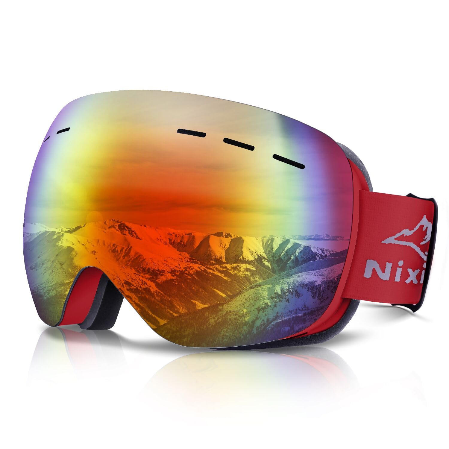 

Rovolt Ski Baseball UV Glasses UV and Goggles, 180° Wide-Vision Lens, Protection, Anti-Slip Strap, Compatible, 100% Protection, Unisex,