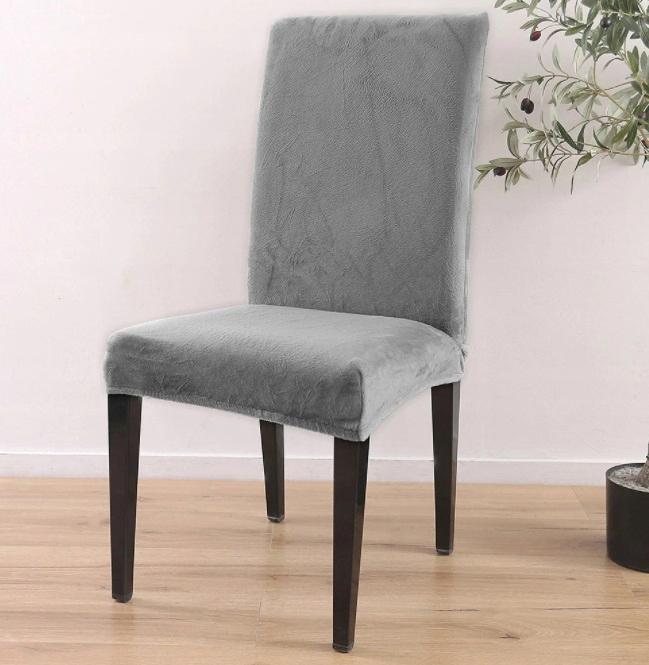 Cover Velvet Chair Thick Grey Velvet