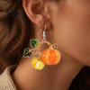 Charming Holiday Party Jewelry 1 Pair Pumpkin Acrylic Drop Earrings, 2D Fall Harvest Dangle Earrings for Women Women, Halloween Thanksgiving