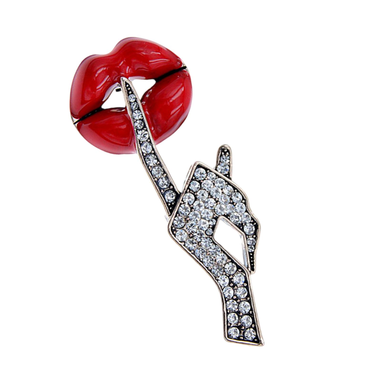 

Багатоцільова Весела Вишукана Брошка-костюм для губ Елегантні Дизайни Портативний Модний Аксесуар для Виконавців Повсякденний Одяг золотий