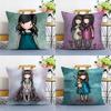 Kawaii Girl Santoro Gorjuss Pillow Case Square Double‑Sided Print Cushion Case For Sofa Home Bedchamber Decor Gift