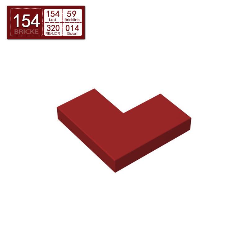 BRICKE 2x2 Corner Smooth Panel, Lego-Compatible MOC Building Blocks, Small Parts 14719 50g (approx. 121 pcs)