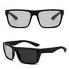 Polarized Sunglasses Black Square Frame Uv Protection Sun Glasses For Driving Fishing Outdoor Eyewear Sports Sunshade Glasses