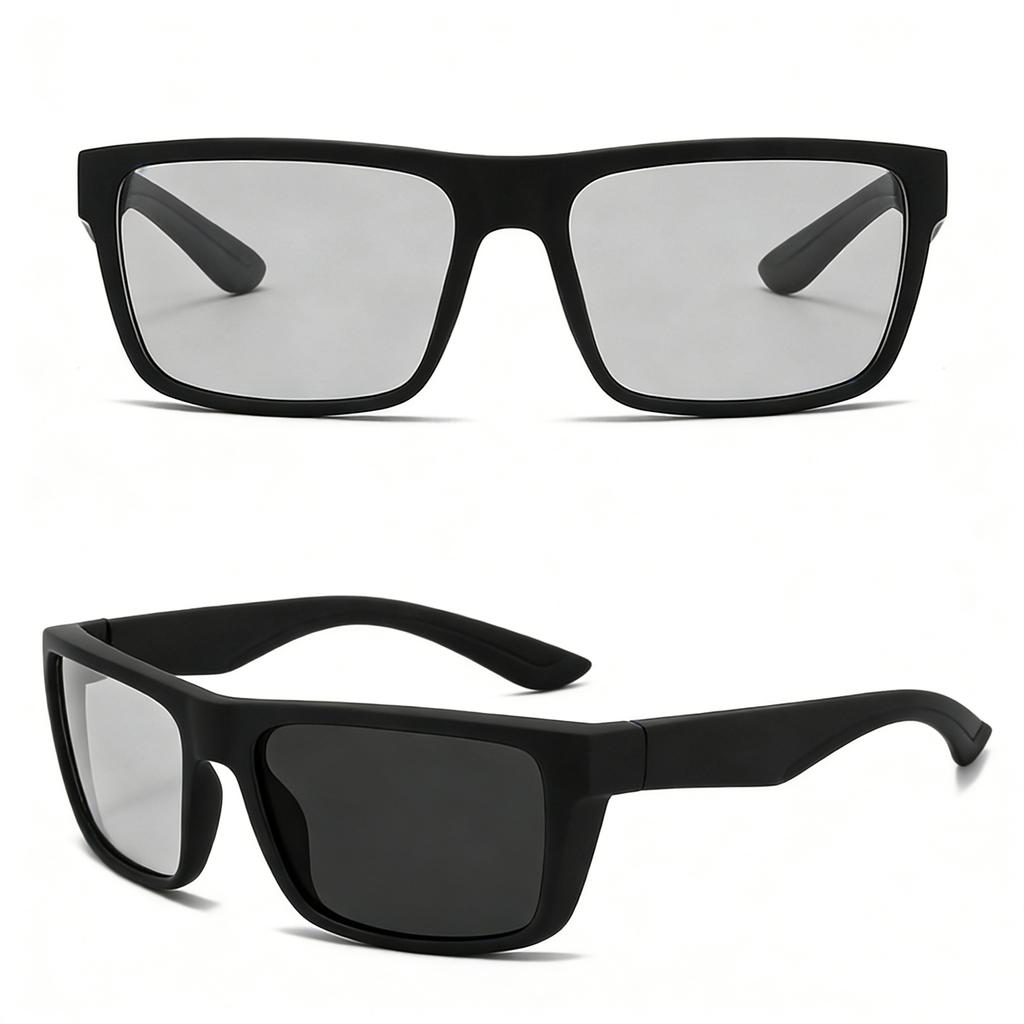 Polarized Sunglasses Black Square Frame Uv Protection Sun Glasses For Driving Fishing Outdoor Eyewear Sports Sunshade Glasses