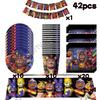Five Nights Bär Geburtstagsdekorationen Freddyed Geschirr Teller Tasse Banner Kuchenaufsatz FNAF Luftballon Kinder Babyparty Zubehör