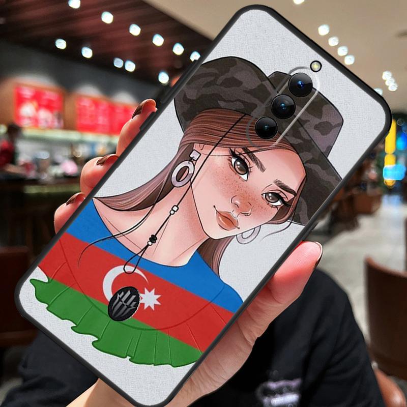 Dívčí pouzdro s vlajkou Ázerbájdžánu Pro ZTE Nubia Red Magic 11 10 8 9 8S 9S 10S Pro Plus 10 Air 5G 6R 6 7 6S 7S Pro Kryt