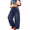 Mens American Vintage High Street Slim Bootcut Jeans Trendy Vibe Loose Wide Leg Denim Pants