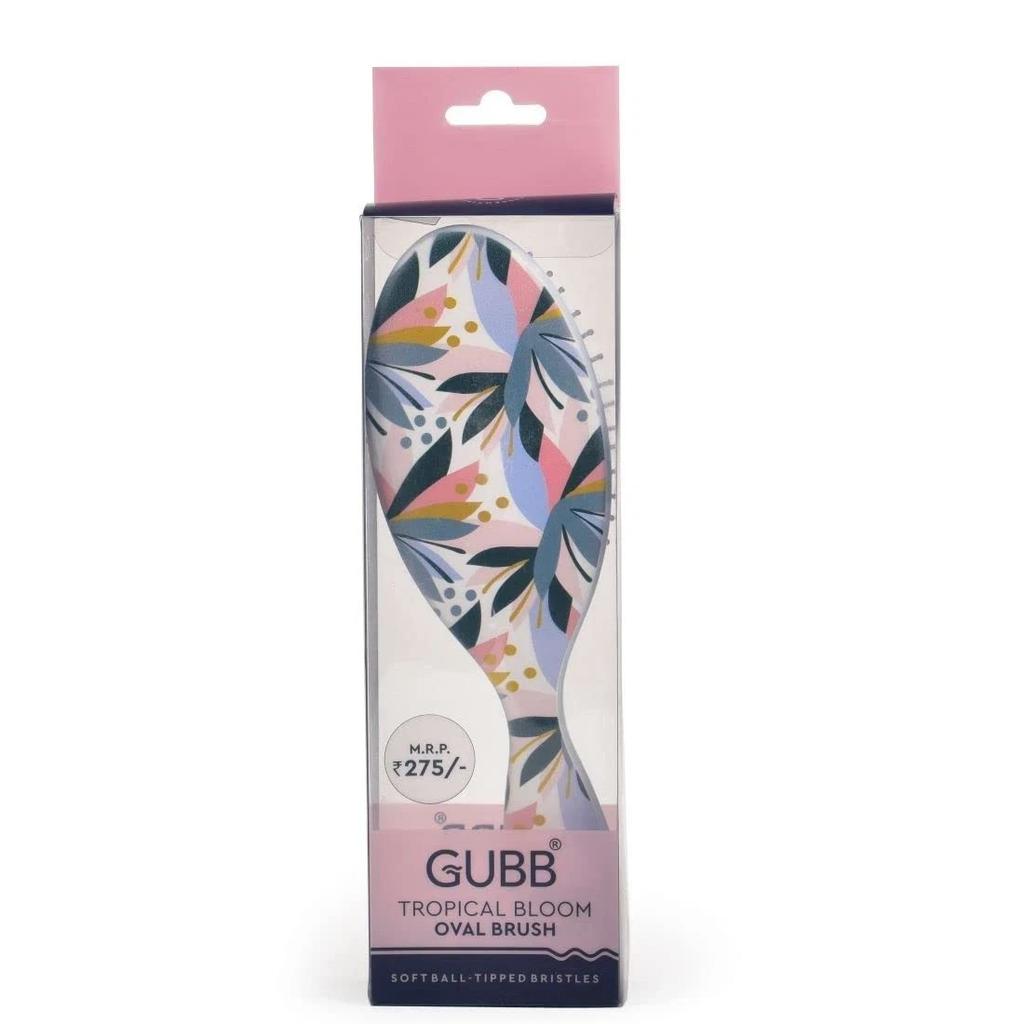 Gubb Tropical Bloom Oval Hair Brush For All Hair Types 1 Piece