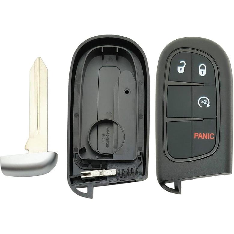 Replacement Key Fob Cover Case fit for 2013-2018 Dodge Ram 1500 2500 3500 Laramie Outdoorsman SLT SXT Pickup Truck Proximity Smart Keyless Entry
