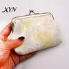 Women Small Coin Organizer Butterfly Print Purse, Change Gradient Kiss Lock Closure Pouch for Coins Cards Cash Elegant