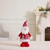Christmas Snowflake Plush Doll with Retractable Stand - Red & White Snowman, Deer, Bear Ornament