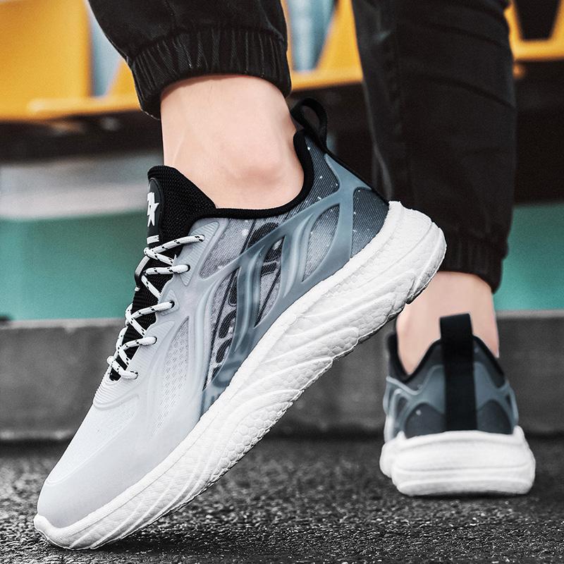 Fashion Men's Summer Breathable Platform Couple Trendy Sneakers Lightweight Running Soft Bottom Casual Mesh Shoes Men Zapatillas Hombre