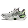 Li Ning Kids Qiang Yue V2 Shock Absorbing Wear Resistant Low Top Running Shoes Kids Running Shoes Gray YKAU026-1