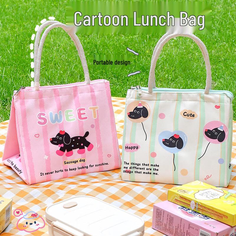 Feiluolin Stylish Portable Insulated Lunch Bag - 3-Pack