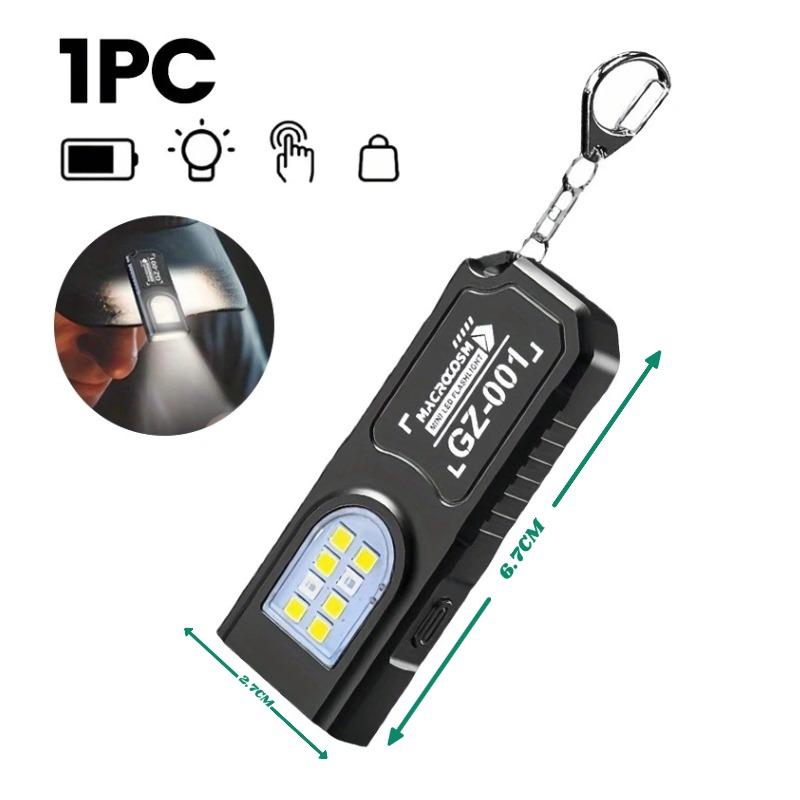 Tragbare EDC Taschenlampe mit Rückenclip 500 Lumen USB Wiederaufladbare LED Taschenlampe Wasserdichte LED COB Arbeitsleuchte für Camping Notfall