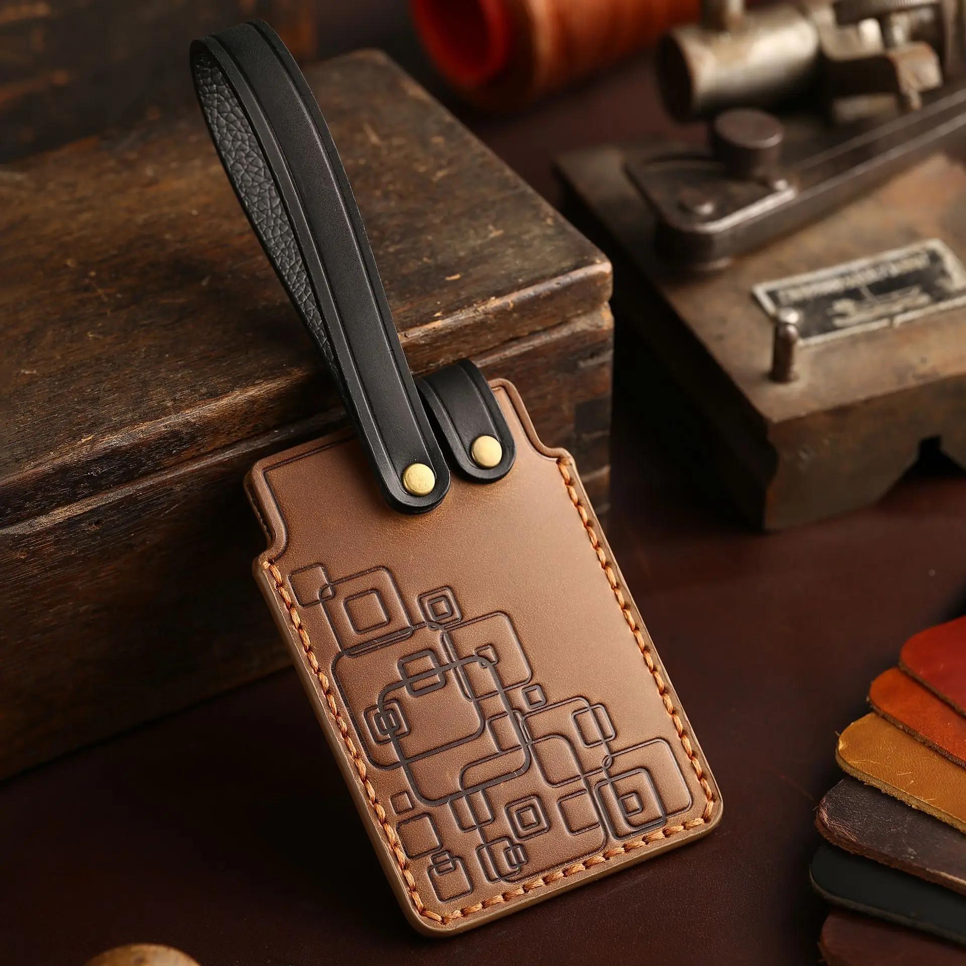 

Leather New Car Card Key Case Cover For Chery Hongqi Hong Qi Byd Nfc Id Key Fob