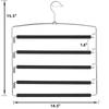 Pant Hanger 4-piece Set, Swing-arm Pants Rack, Space-saving Pant Hanger, 5-layer Non-slip Jeans Hanger