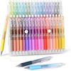 36pcs Colored Erasable Gel Pens, Fine Point 0.7mm, Retractable Assorted Colors Pen with Eraser, Writing Erasable Pens for Drawing Crossword Puzzles