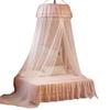Mosquito Net Round Top Stimulation Butterfly Pin Polyester Fiber Decorative Bed Canopy