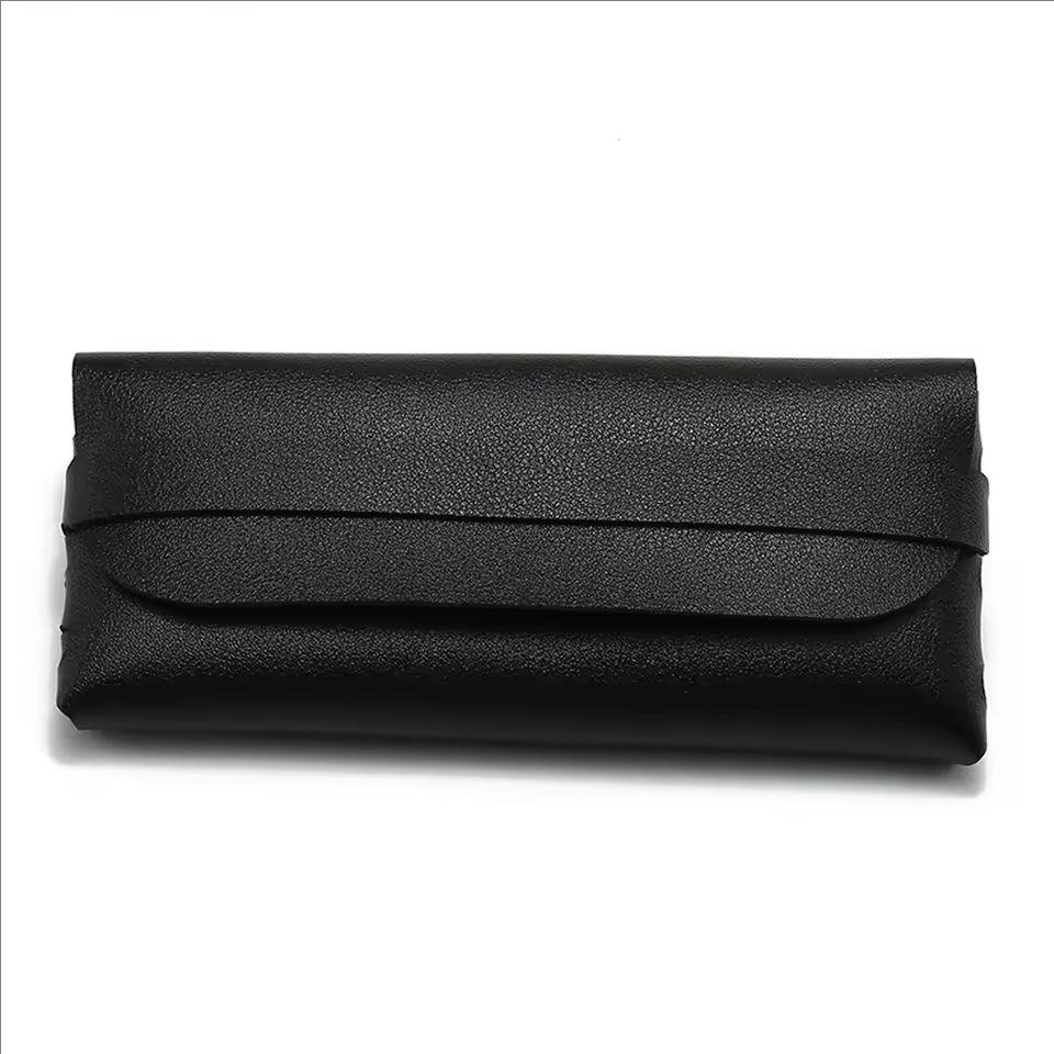 Xiaomi Black and White Soft and Stylish Leather Glasses Cases - Glasses Protection Bags, Travel Accessories for Men and Women - Stylish