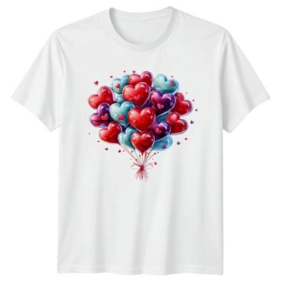 Heart Balloons Valentines Day Unisexs TShirt Unisexs Tee Graphic Unisex Top