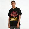 Happy New Year 2026 Printed Casual Unisex Crewneck Top Pure cotton T-shirt