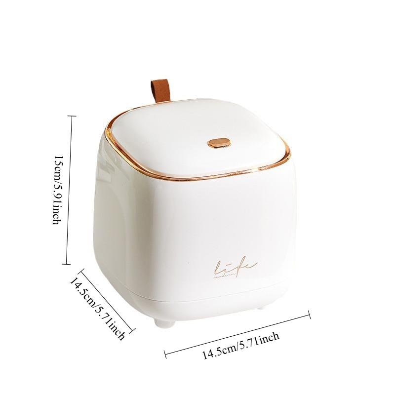 1pcs Desktop Trash Can Pop-top Mini Storage Bin Press-type Small Garbage Can Suitable for Daily Household Storage