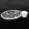 Transparent Round Acrylic Soap Dishes Box Holder Lifting Rod Bathroom Accessories
