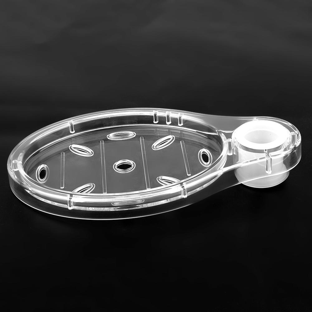 Transparent Round Acrylic Soap Dishes Box Holder Lifting Rod Bathroom Accessories