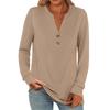 Women's Fashion Casual Color Long Sleeve T-shirt Pullover Top