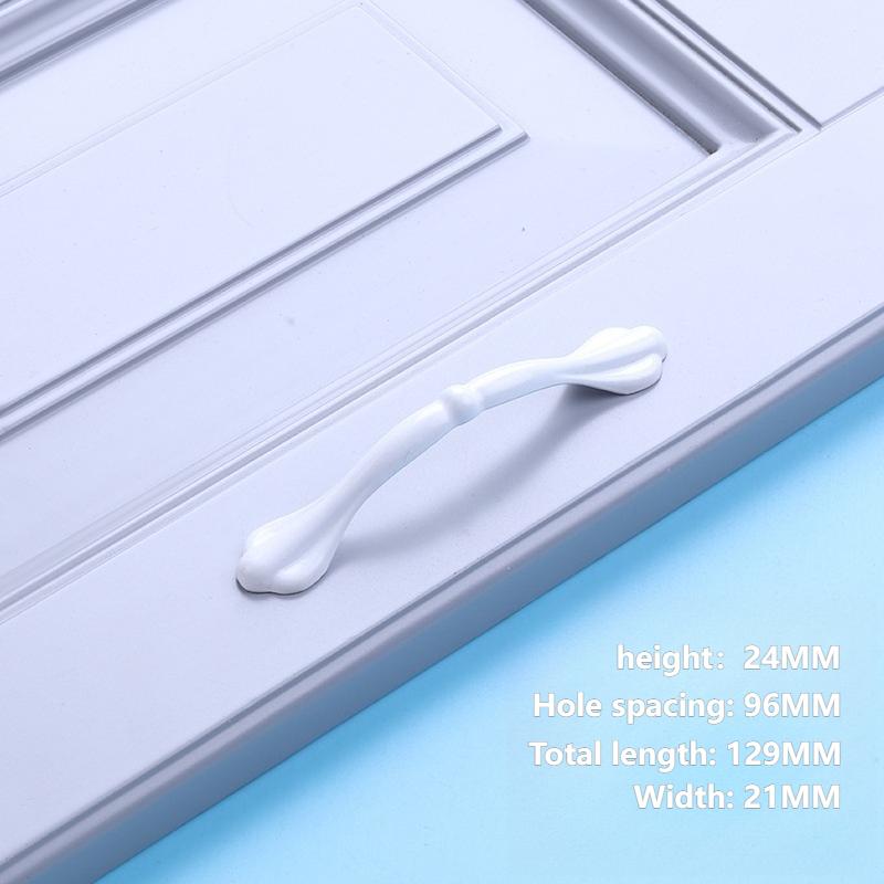 2/6/10pcs White Cabinet Handles & Knobs - Aluminium Alloy Modern Furniture Hardware for Kitchen/Closet/Cupboard/Drawer