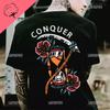 Gothic Harajuku Biker Skull Graphic Tshirts Men Fashion Trend Short Sleev Tops Dark Punk Skulls Retro T Shirt Male Oversized Tee