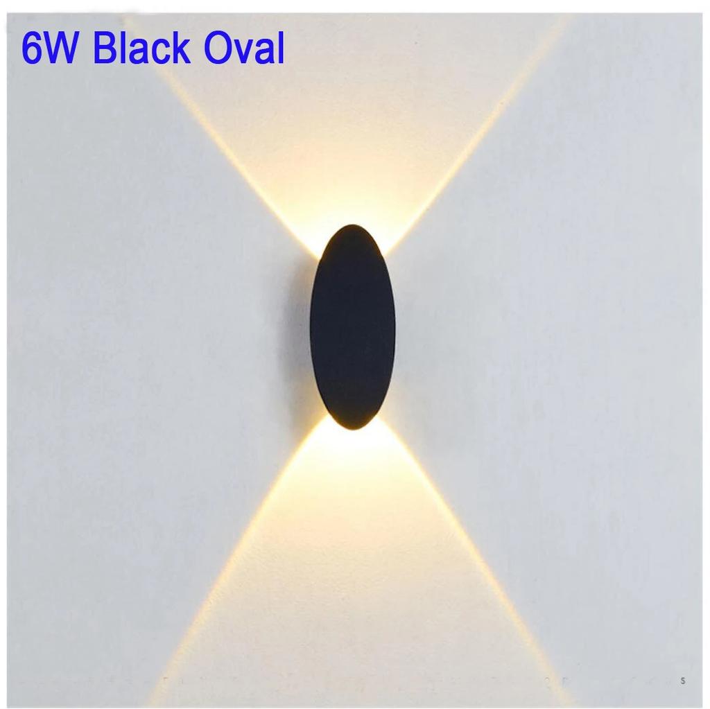 AC85-265V 6W LED Wall Lamp Indoor and Outdoor Modern Minimalist Style IP65 Waterproof Wall Lamps Exposed Garden Light Fixtures