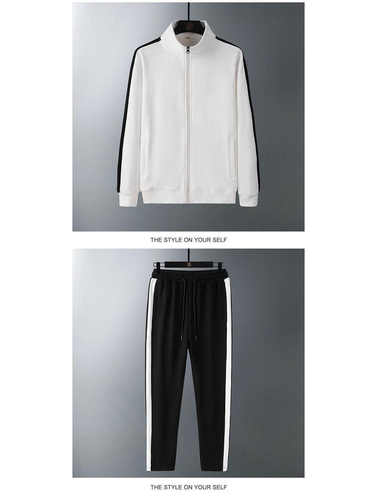 Men's 2025 Cotton Tracksuit: Breathable Long Sleeve Fashion Jacket & Casual Running Top