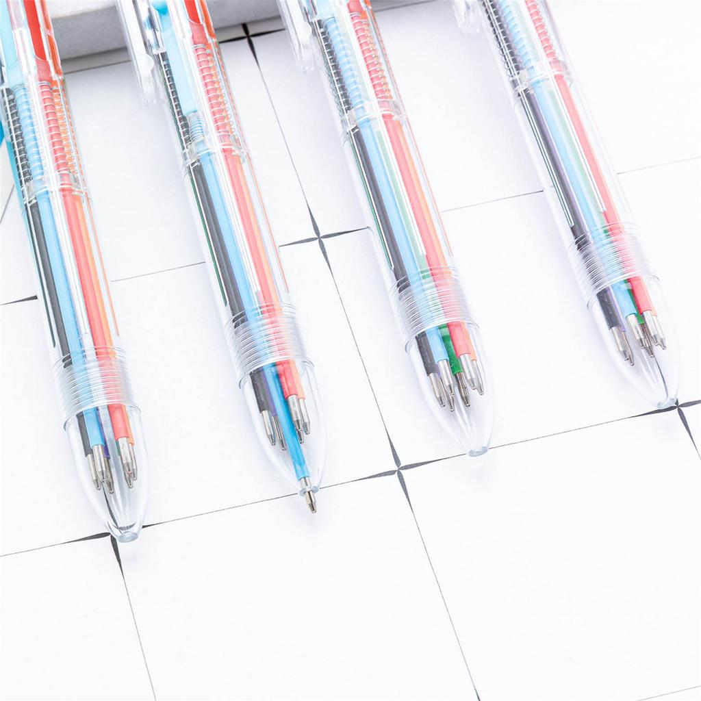 10Pcs Multicolored Pen 10 Color-in-1 Ballpoint Pen 1.0MM Retractable Multicolor Pen for Writing Journaling Color Coding