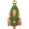 TOKYO KENDAMA Kendama Genuine Tochigi Leather and Made In Japan Holder, Green, Brass,