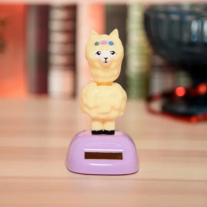 Car Ornament Swing Doll Auto Interior Accessories Solar Power Toy Shaking Head Dancing Doll Sloth Dashboard Decoration Car Styli