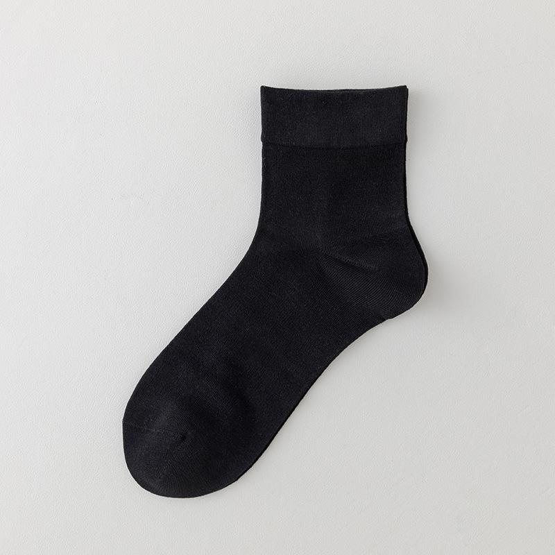 

Female Summer Thin 7A Antibacterial Deodorant Moon Cool Feeling Sweat Breathable Short Tube Socks 1 pair чёрный