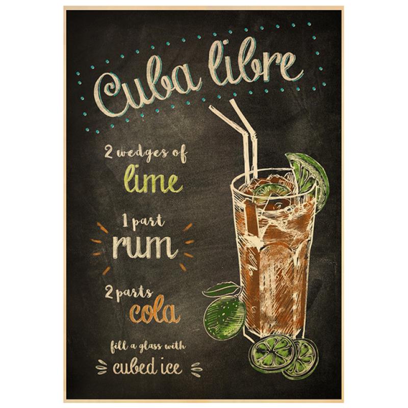 Poster Drink Mojito Cocktail Gin DIY Poster Bedroom Kitchen Kitchen Bar Club Bar Wall Decoration Sticker Painting