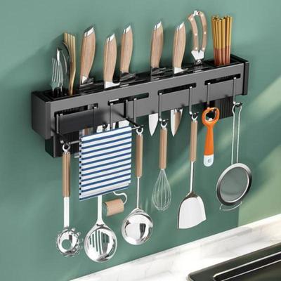 Sturdy Load-bearing Stainless Steel Neatly Organized Cutlery Rack Wall Mounted Household Knife Storage Rack