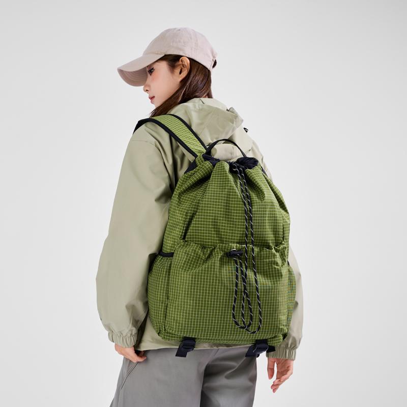 Plaid Waterproof Backpack Men's Backpack Outdoor Women's  Travel Large Capacity Backpack