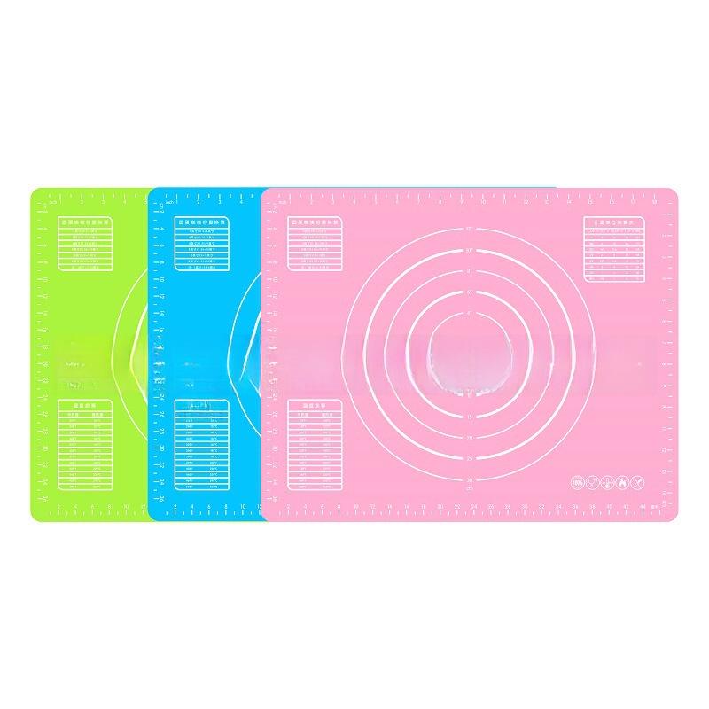 Thickened 50x40CM Kitchen Silicone Chopping & Baking Mat with Scale