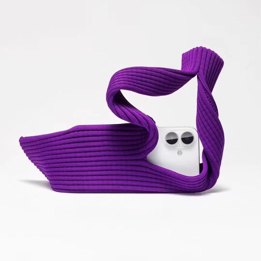 80CM Knitted Mobile Phone Shoulder Bag - Fashionable and High-Grade Accessory