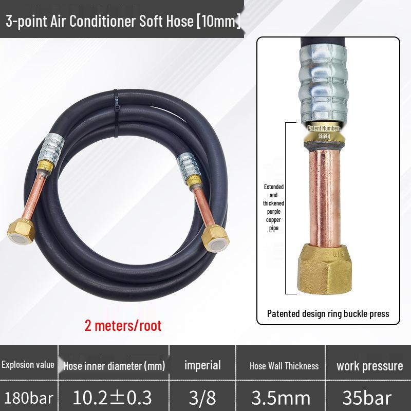 Air Conditioner Copper Connection Hose for Indoor/Outdoor Units - 1HP To 5HP Compatible, Weld-Free Design