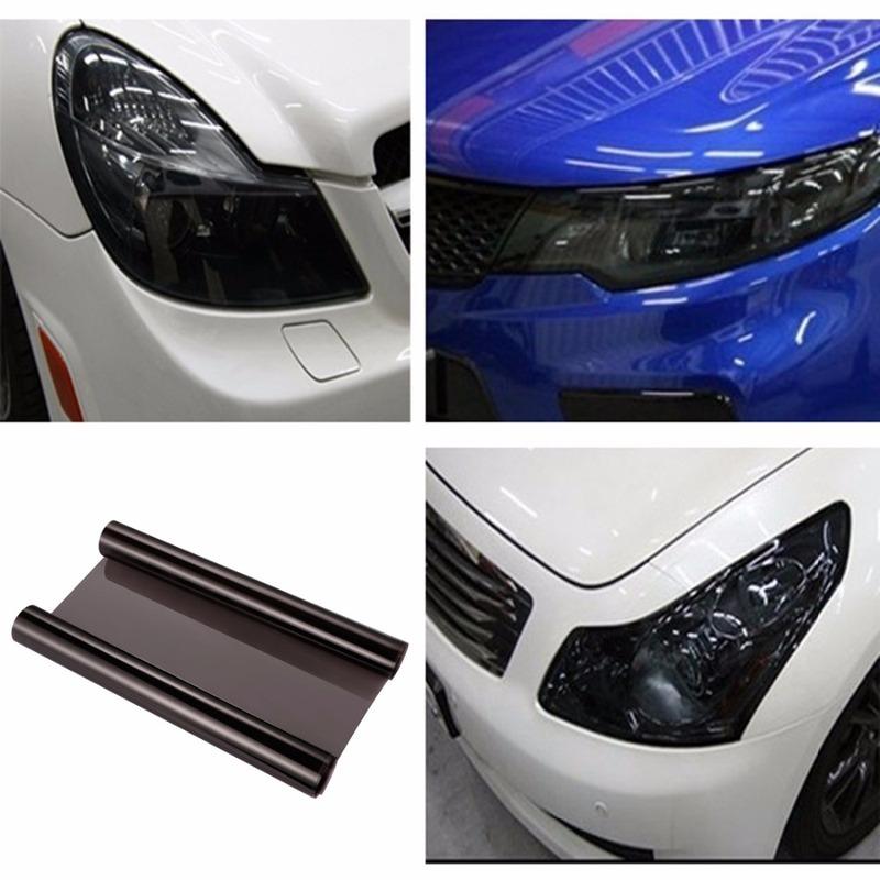 Car Headlight Decals 30*100/150/200cm Taillight Fog Light Vinyl Film Rear Lamp Tinting Modification Stickers Auto Accessories