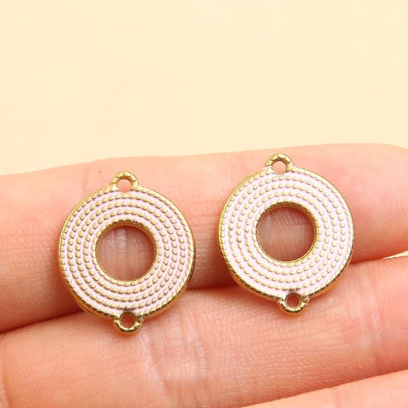 Geometric Gold-Plated Stainless Steel Pendant Jewelry Components